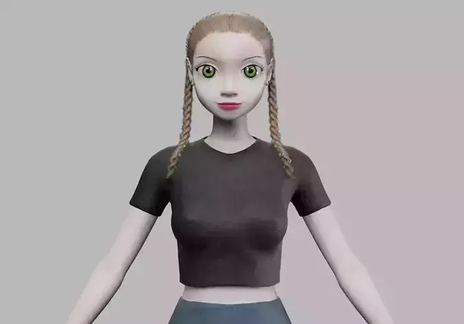 standard cartoon girl V28114 