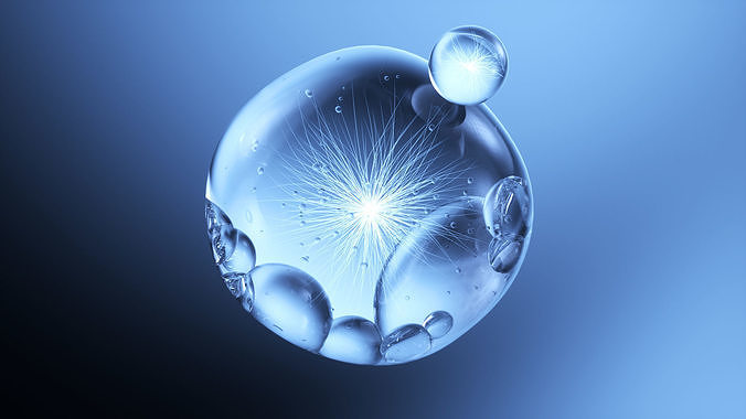 Nice blue bubble Free 3D model