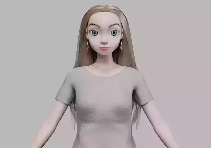 pretty cartoon girl V33500 