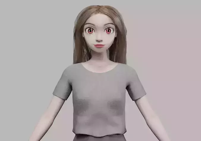 cartoon teen girl V29127 