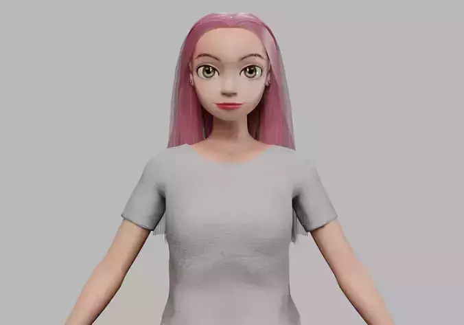 cartoon sweet girl V29405 