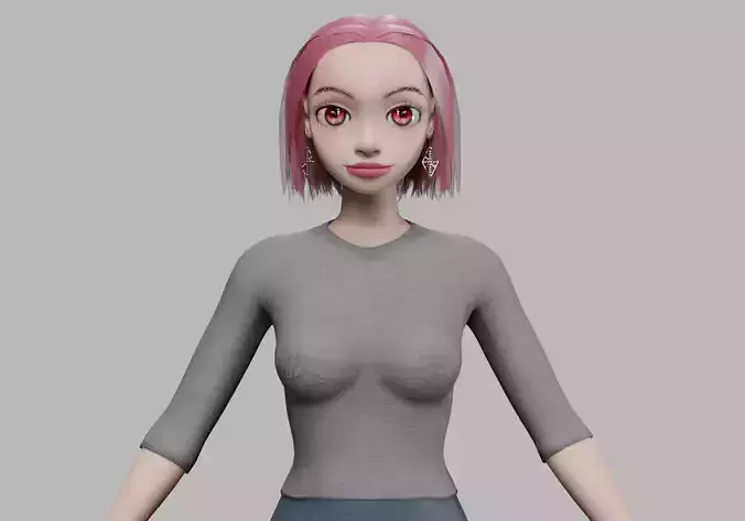 cartoon lovely girl V31418 