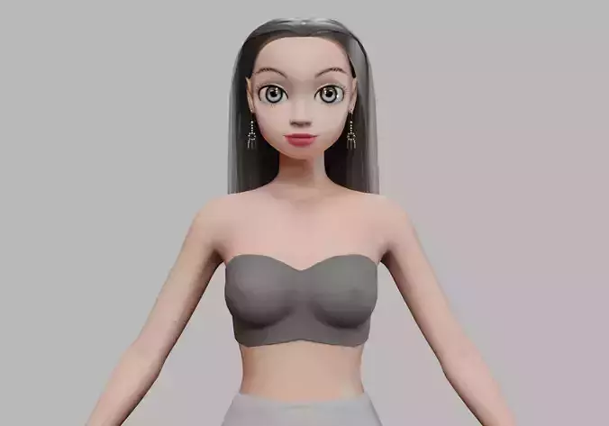 cartoon classic girl V29331 