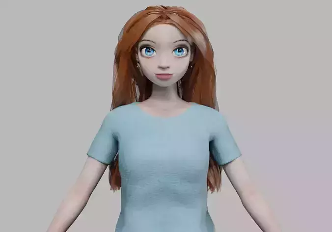 cartoon basic girl V32684 