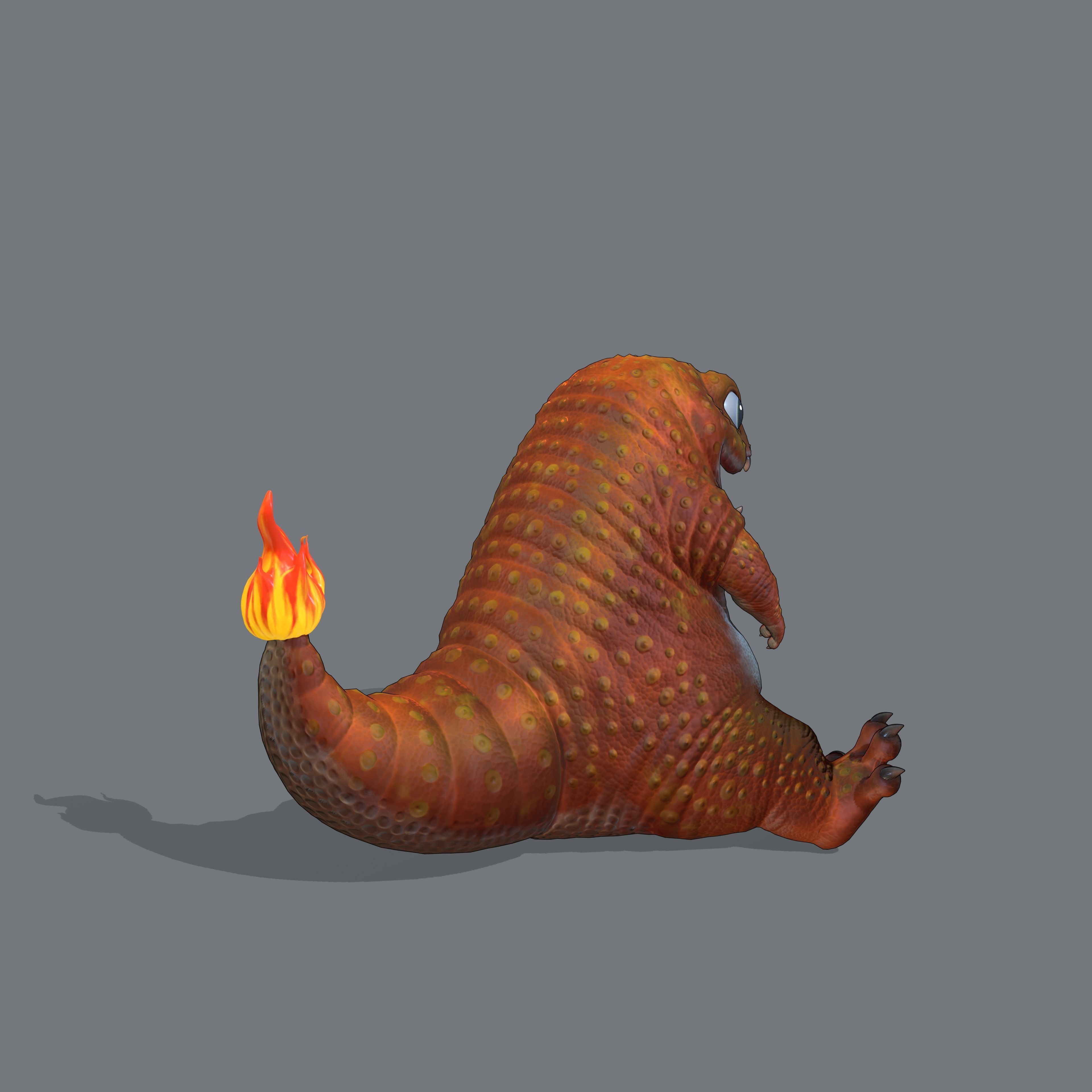 Charmander Lizard Low-poly 3D model_3