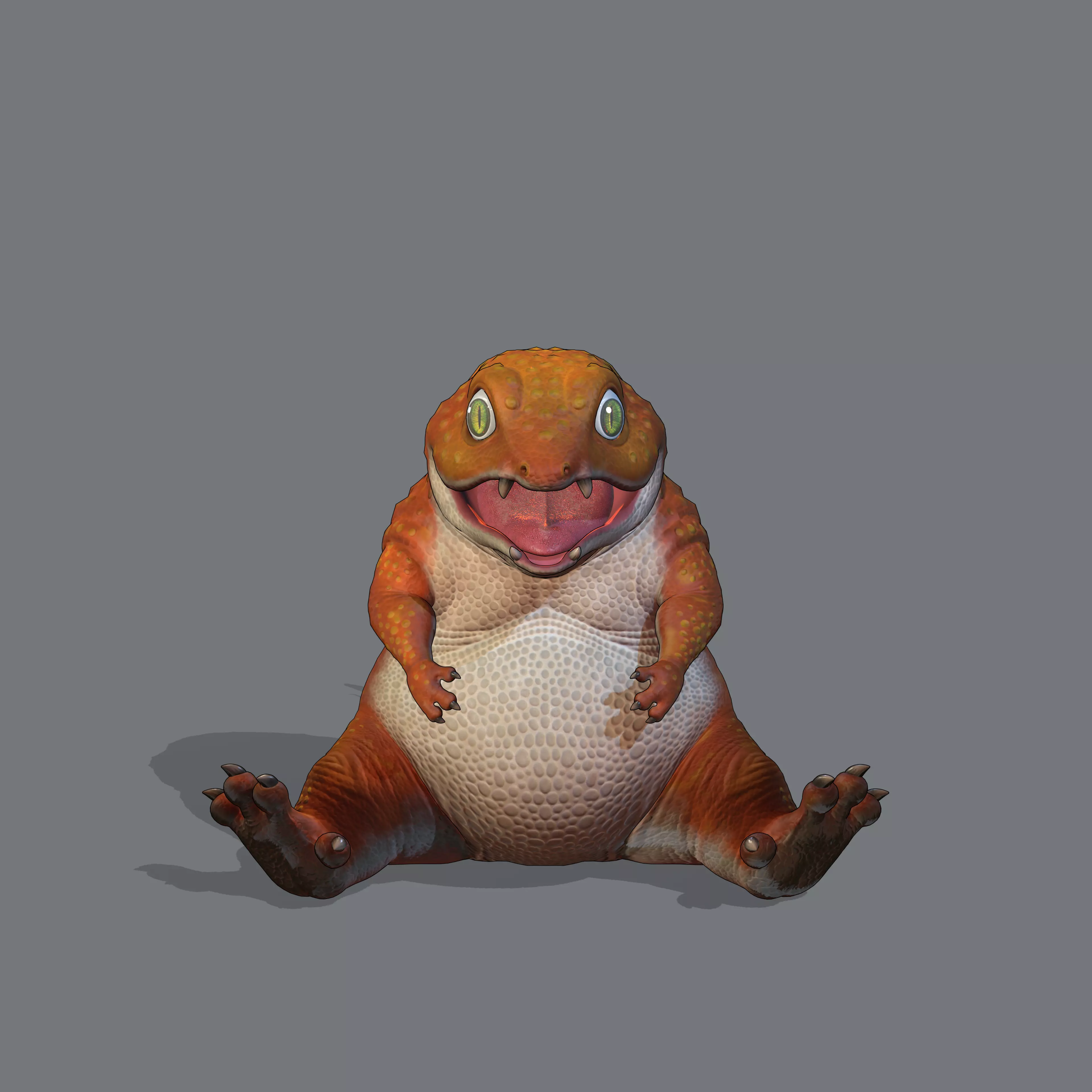 Charmander Lizard Low-poly 3D model_0