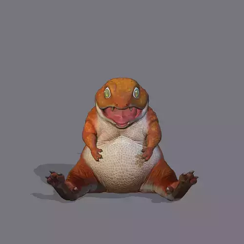 Charmander Lizard Low-poly 3D model