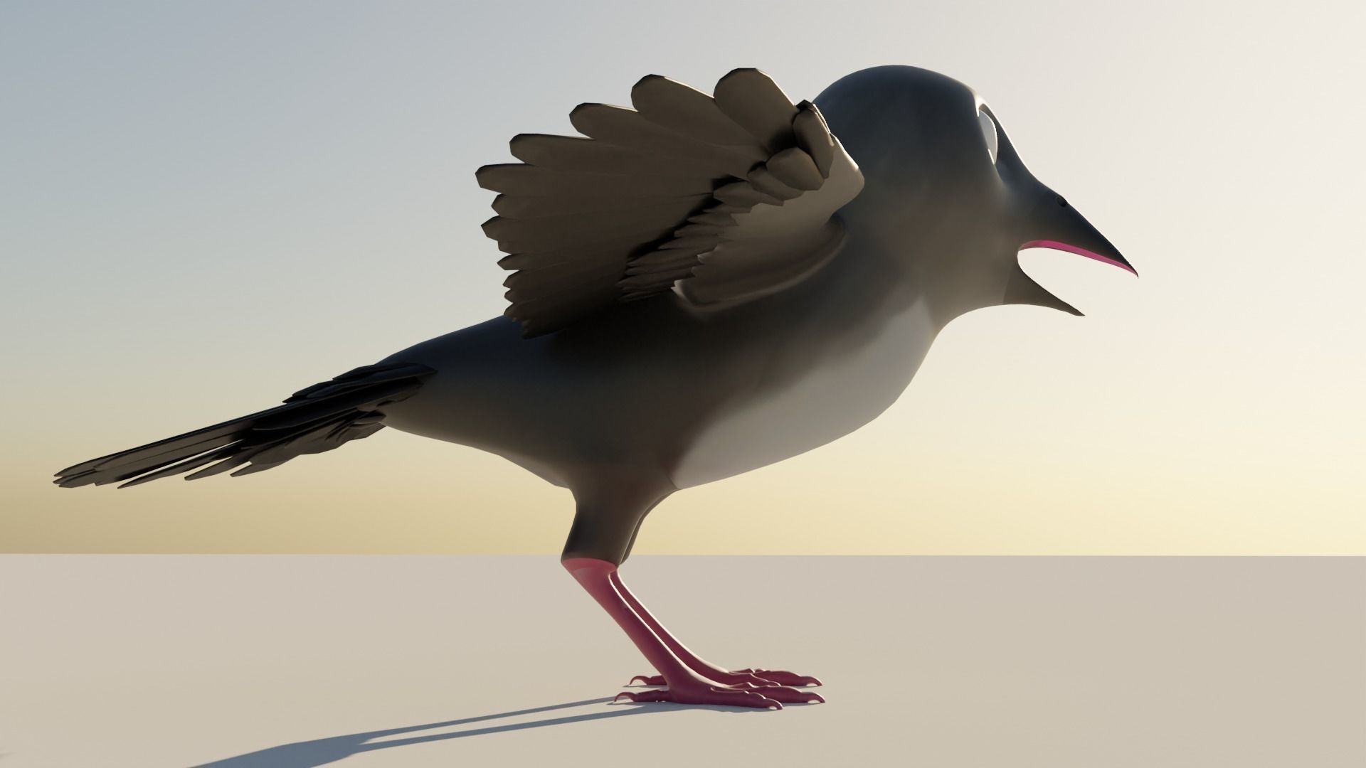 Crow 3D Model Low-poly 3D model_6