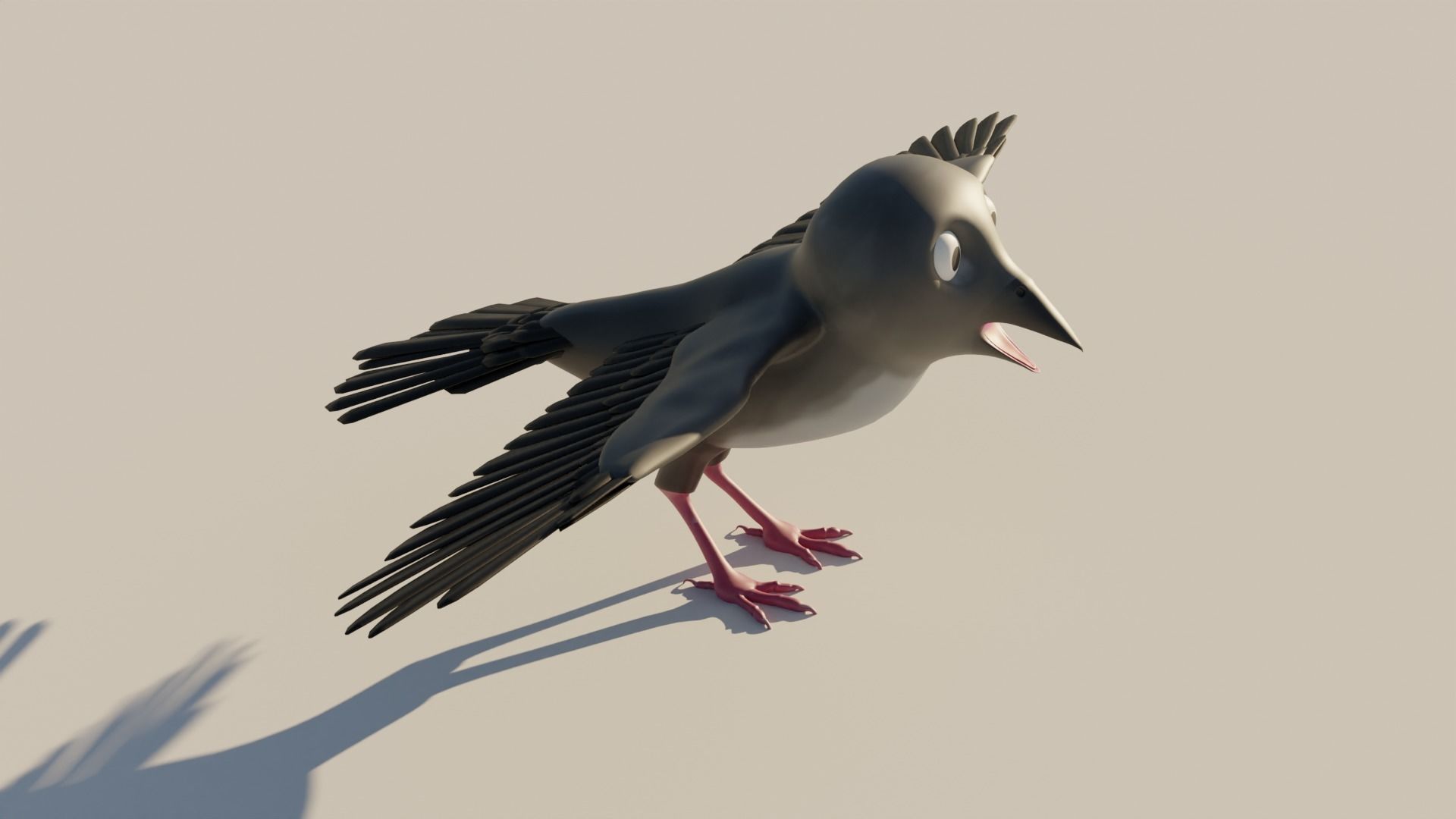 Crow 3D Model Low-poly 3D model_4