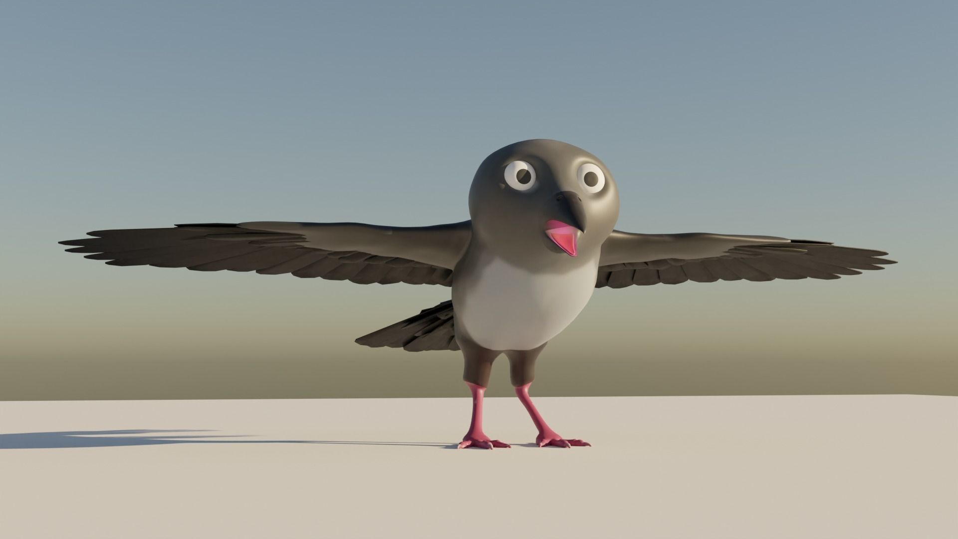 Crow 3D Model Low-poly 3D model_8