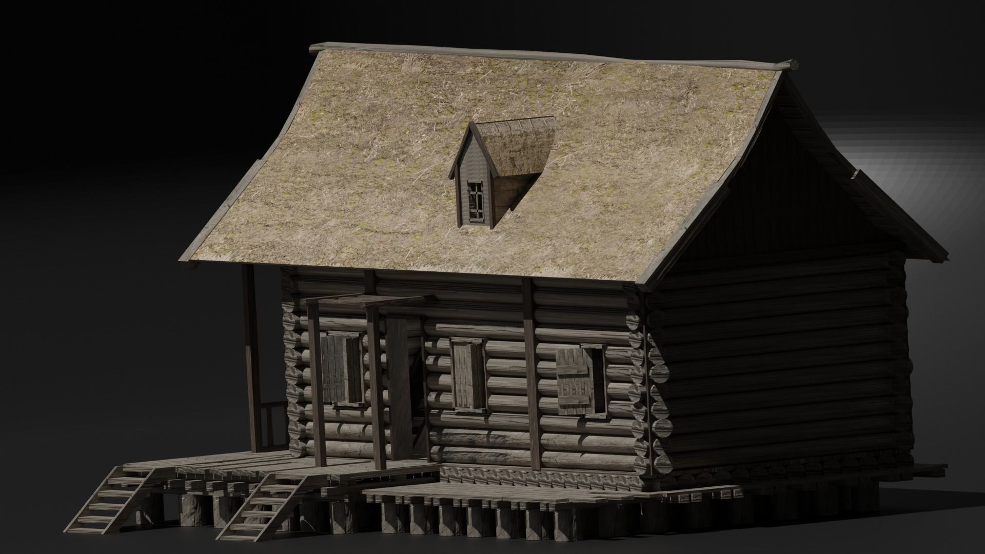 log cabin 3 3D model_1