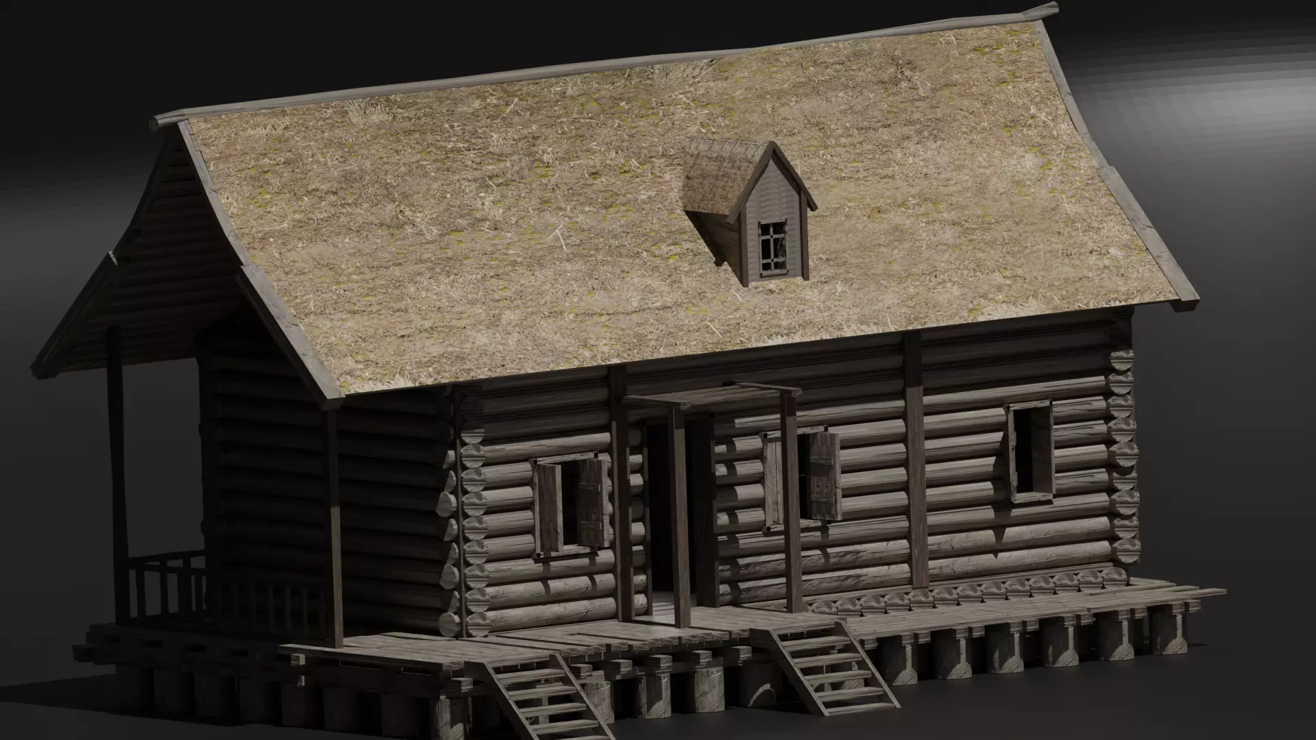 log cabin 3 3D model_0