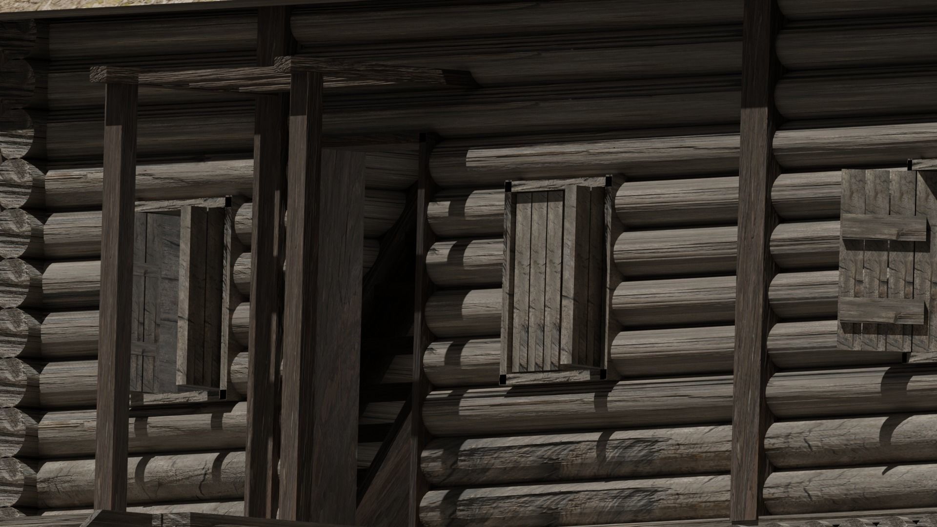 log cabin 3 3D model_3