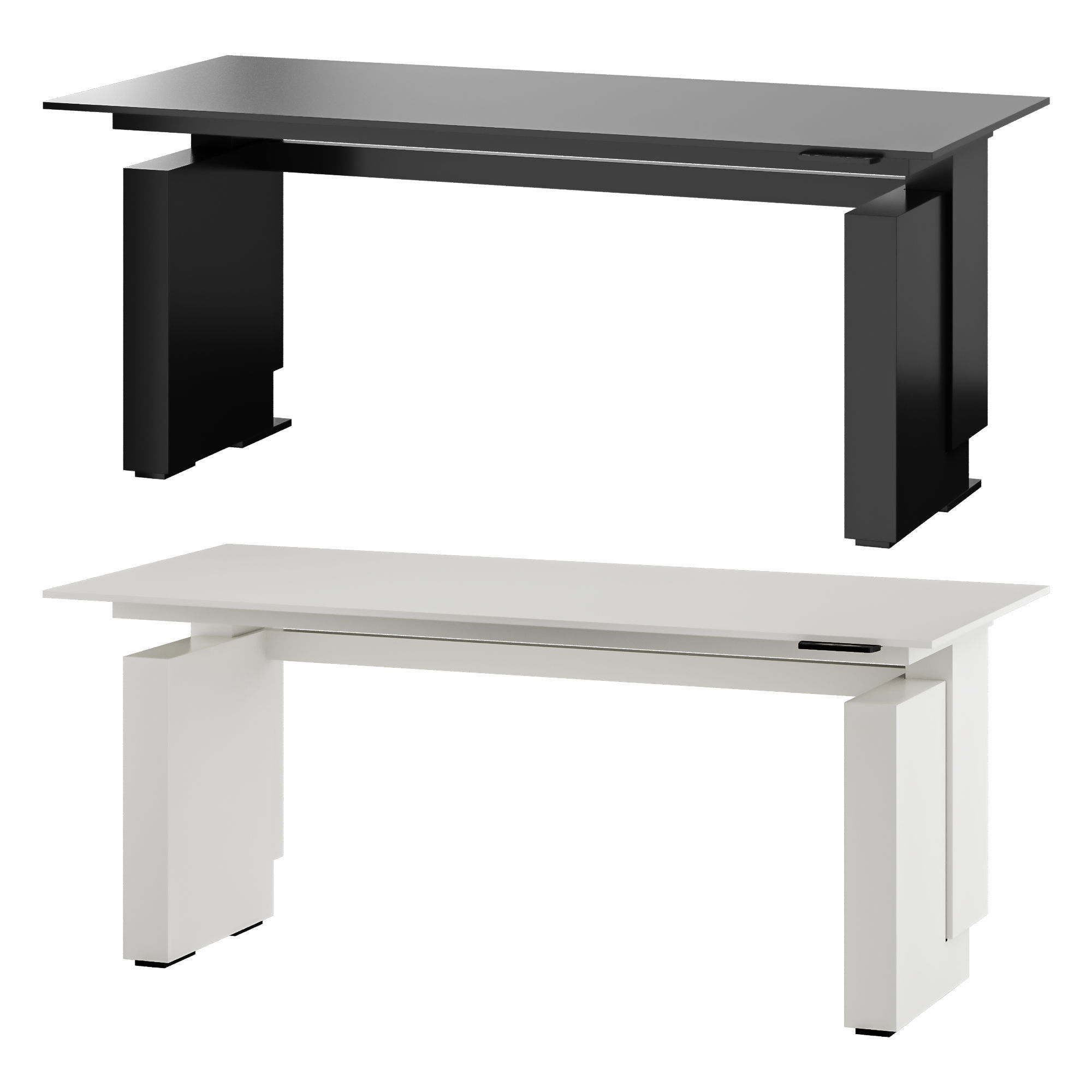 Smart desk Citterio BRIDGE 3D model_2