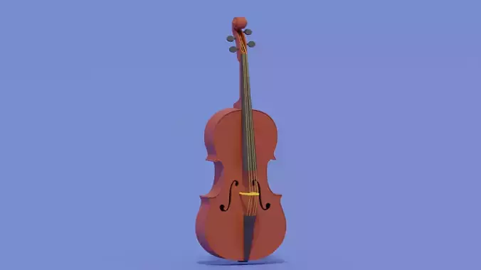 Cartoon Classic Violin Instrument