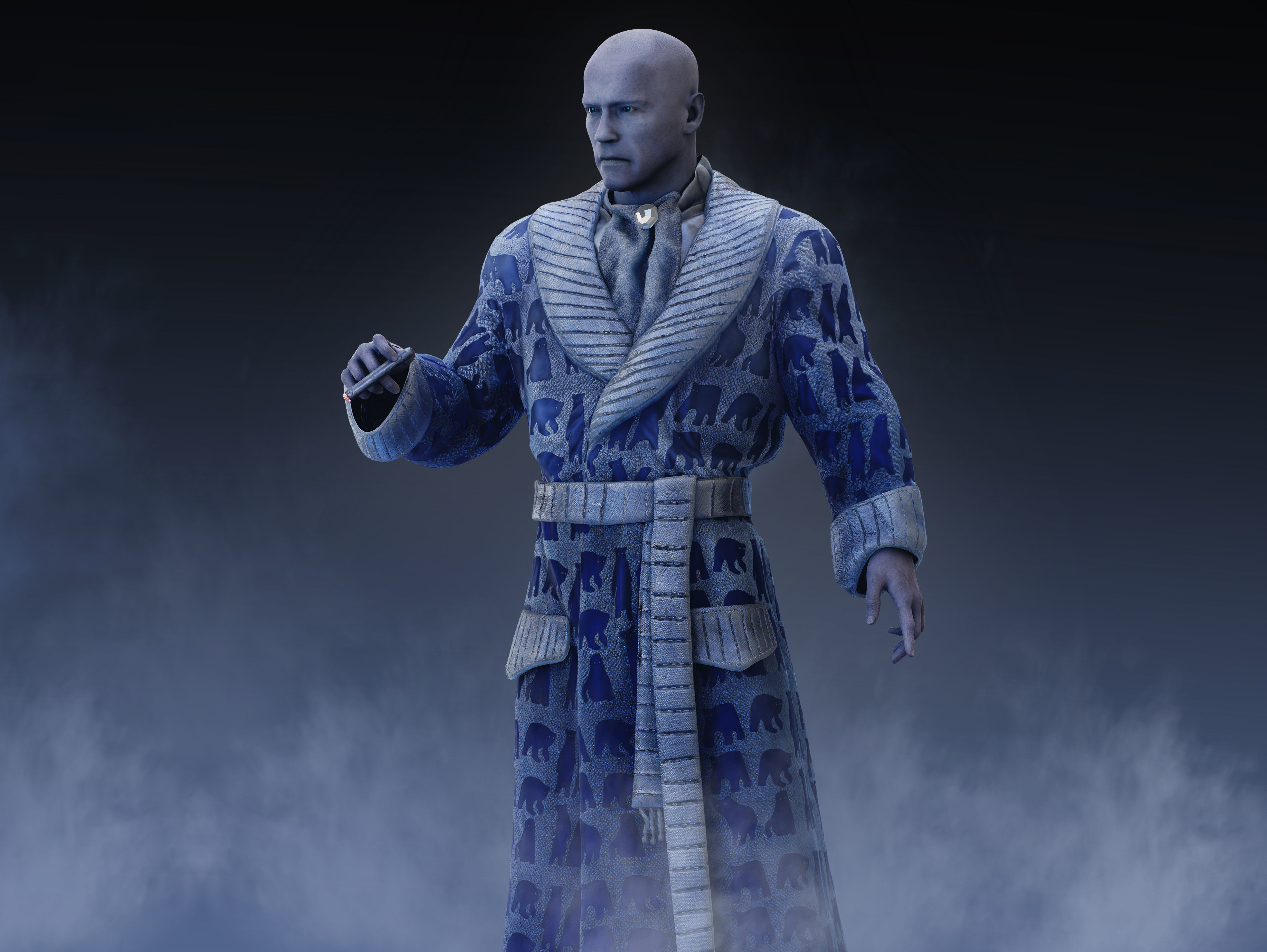 Mr Freeze Low-poly 3D model_6