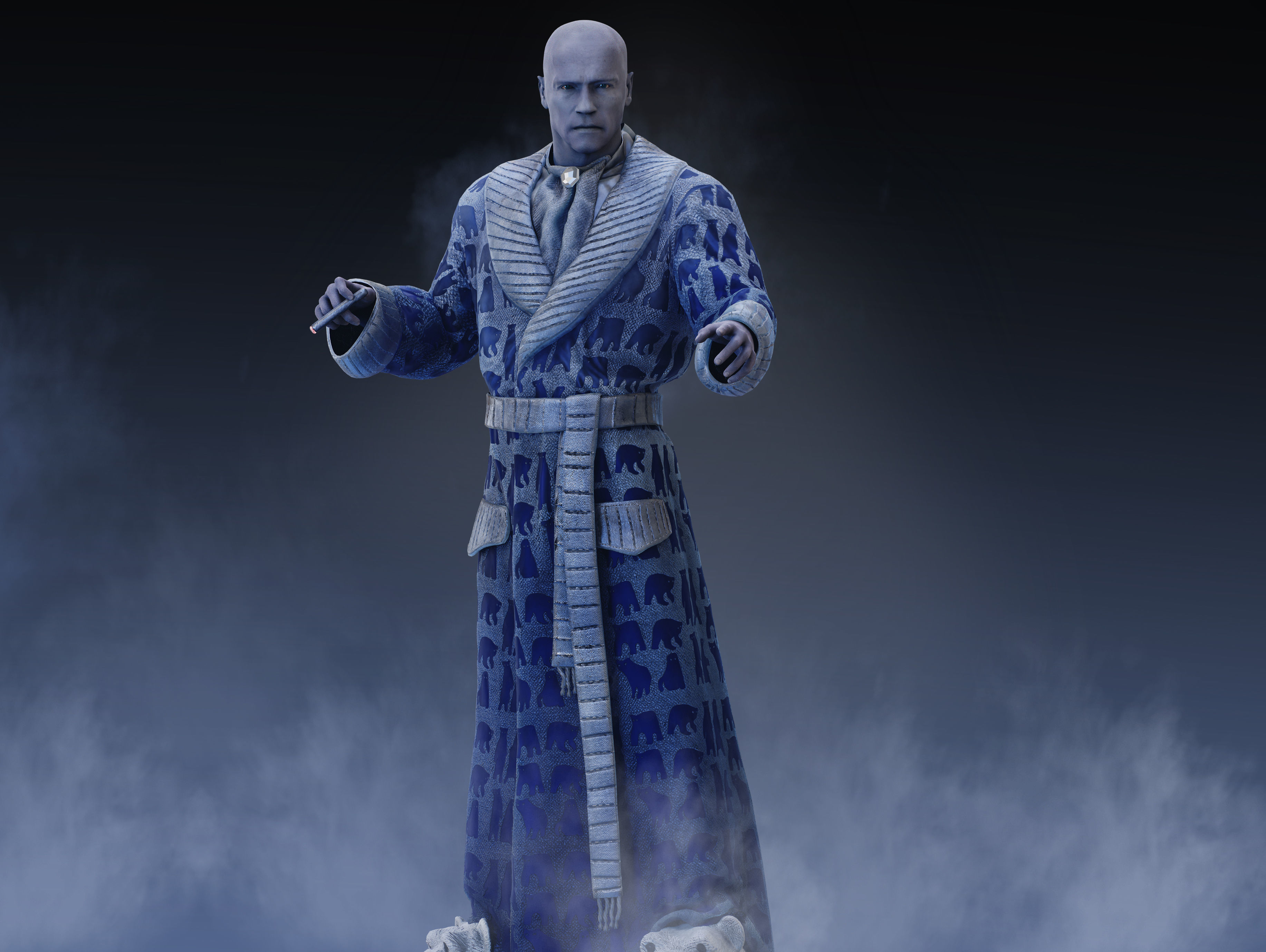 Mr Freeze Low-poly 3D model_4