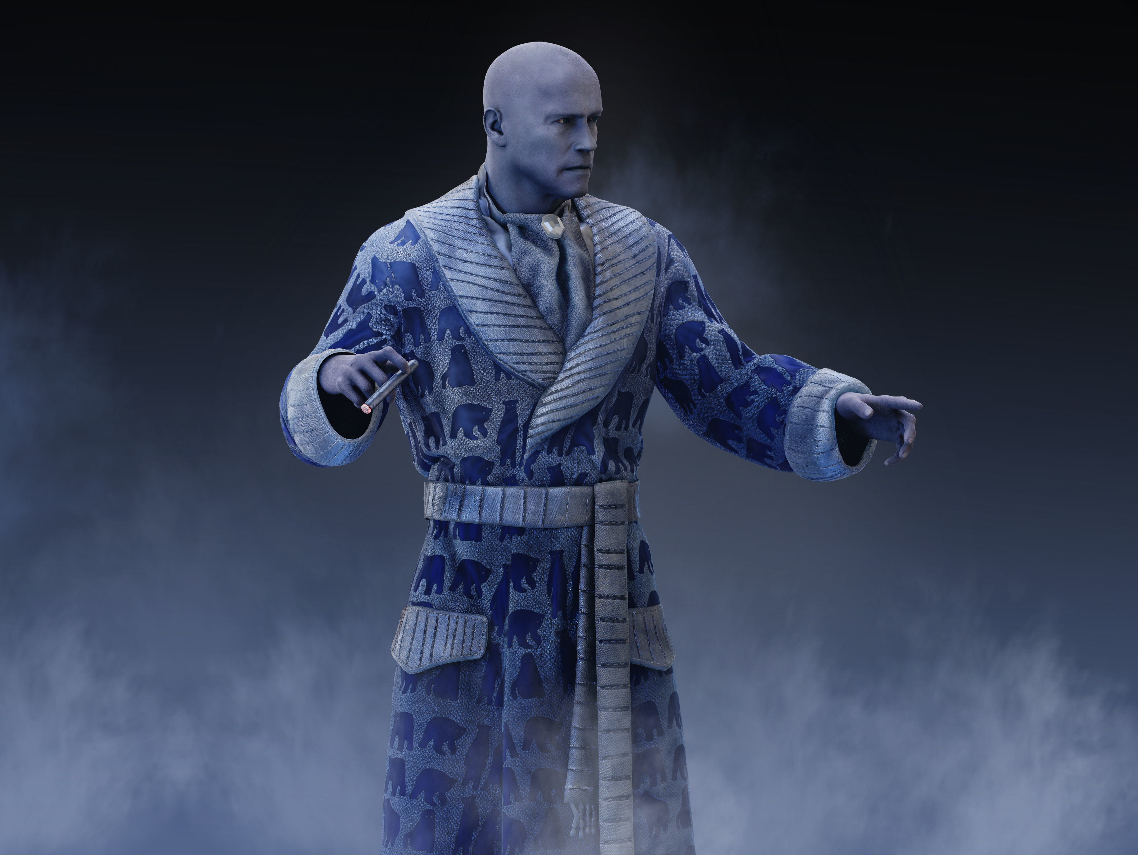 Mr Freeze Low-poly 3D model_8