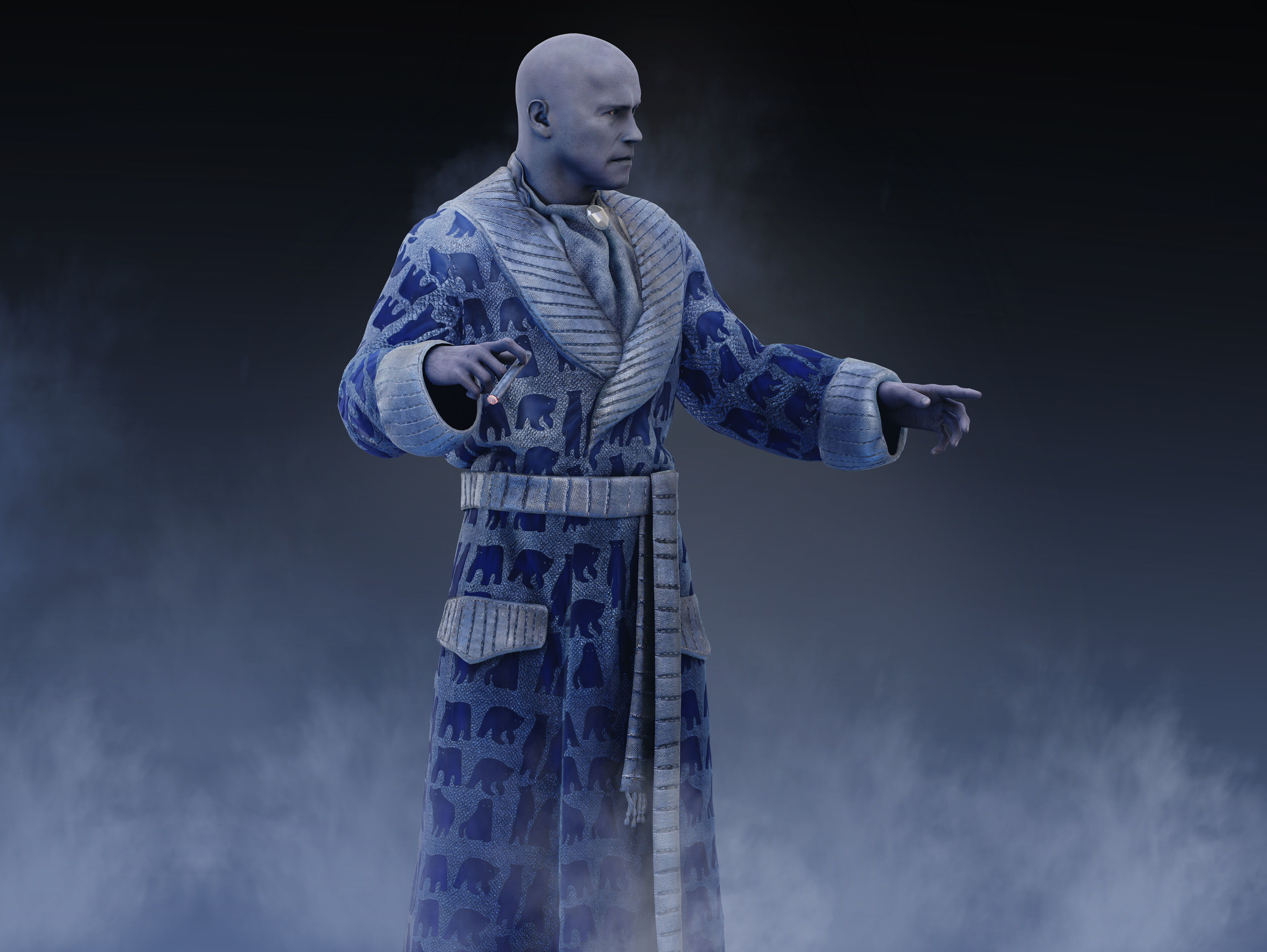 Mr Freeze Low-poly 3D model_2