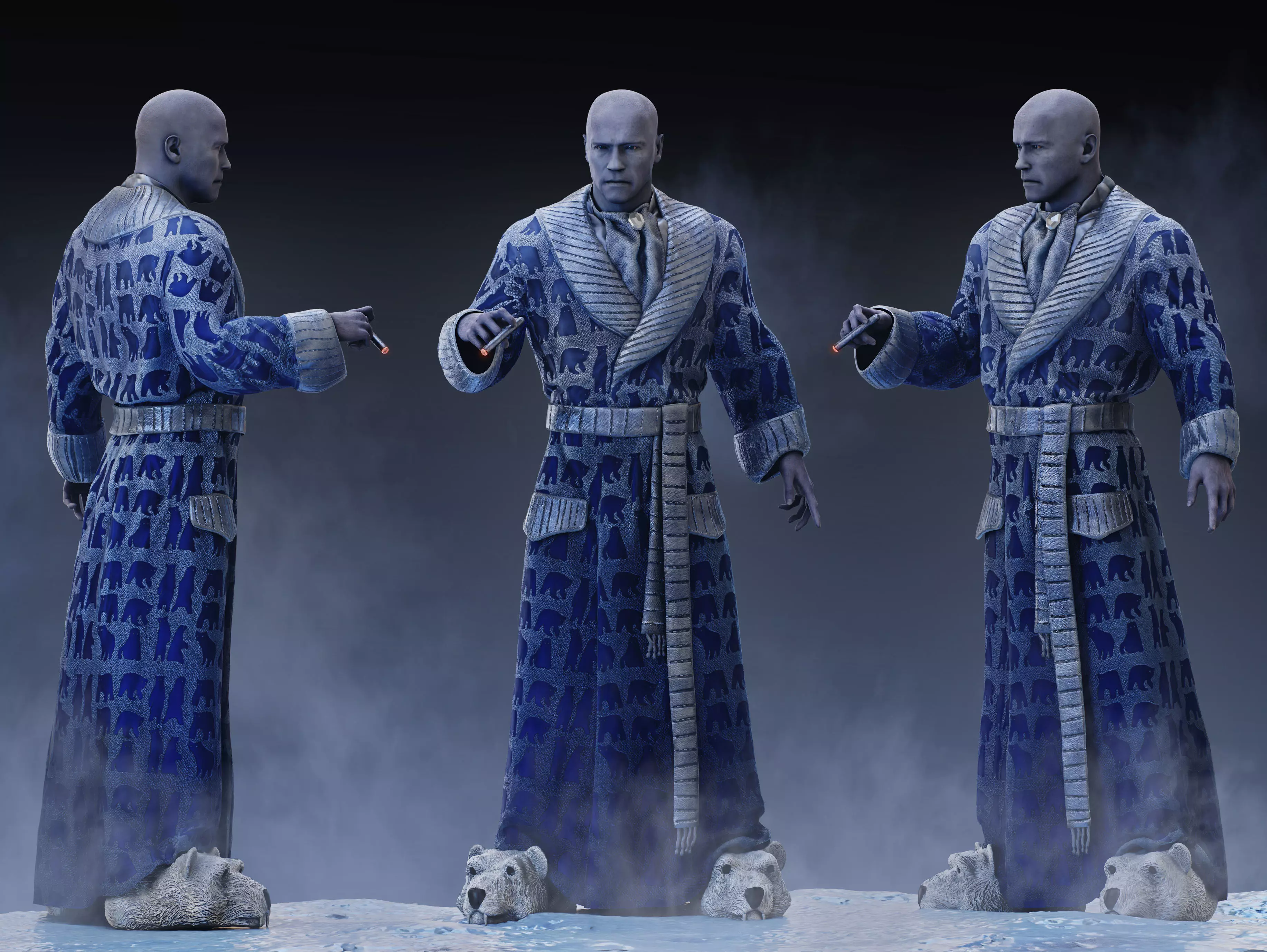 Mr Freeze Low-poly 3D model_0