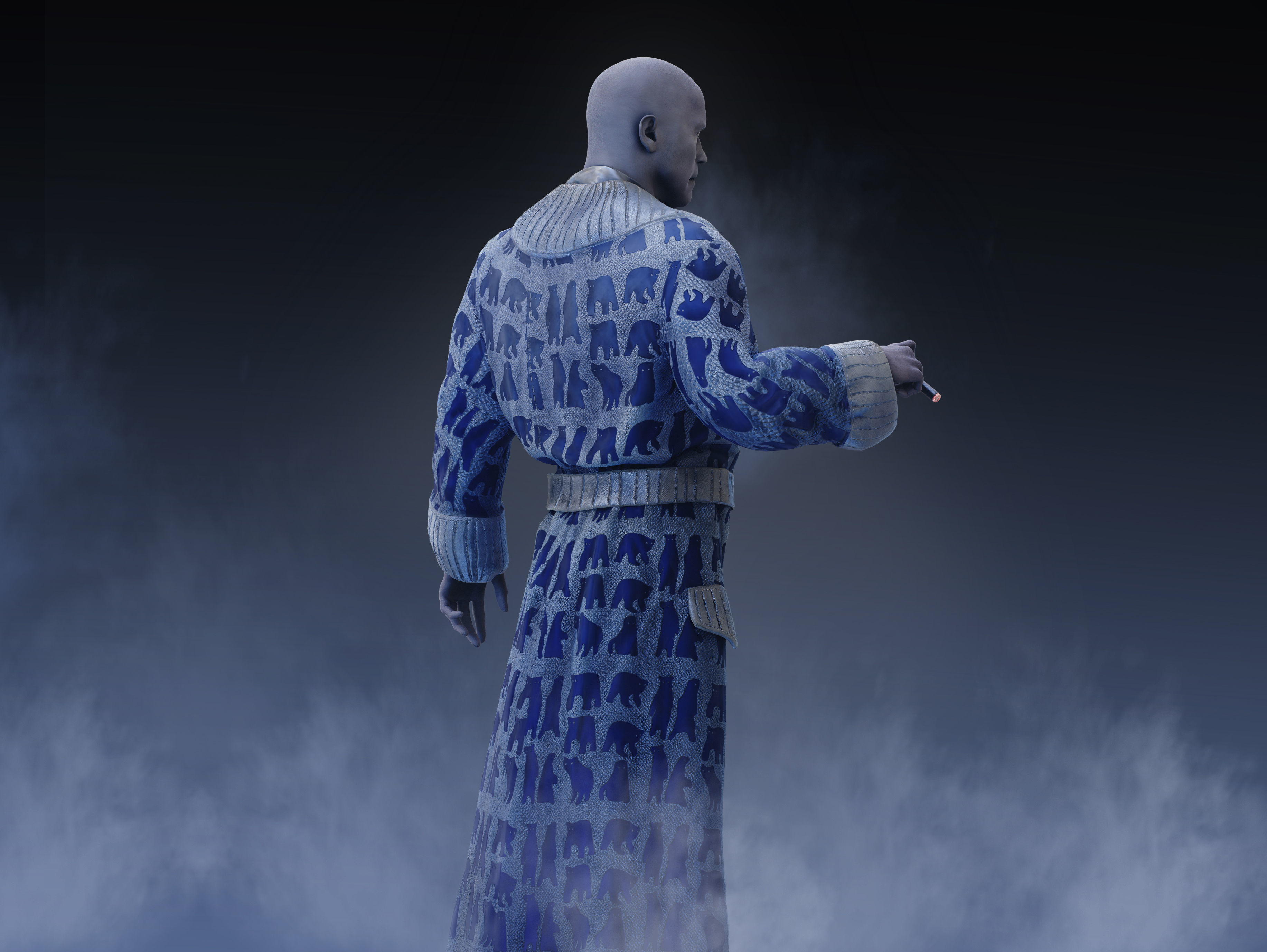 Mr Freeze Low-poly 3D model_7