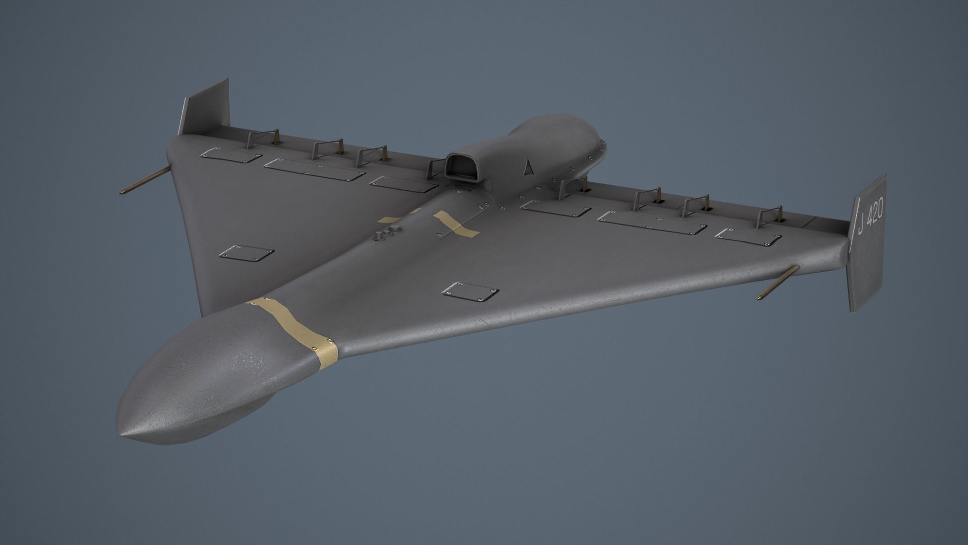 Shahed-238 - Geran -3 Low-poly 3D model_3