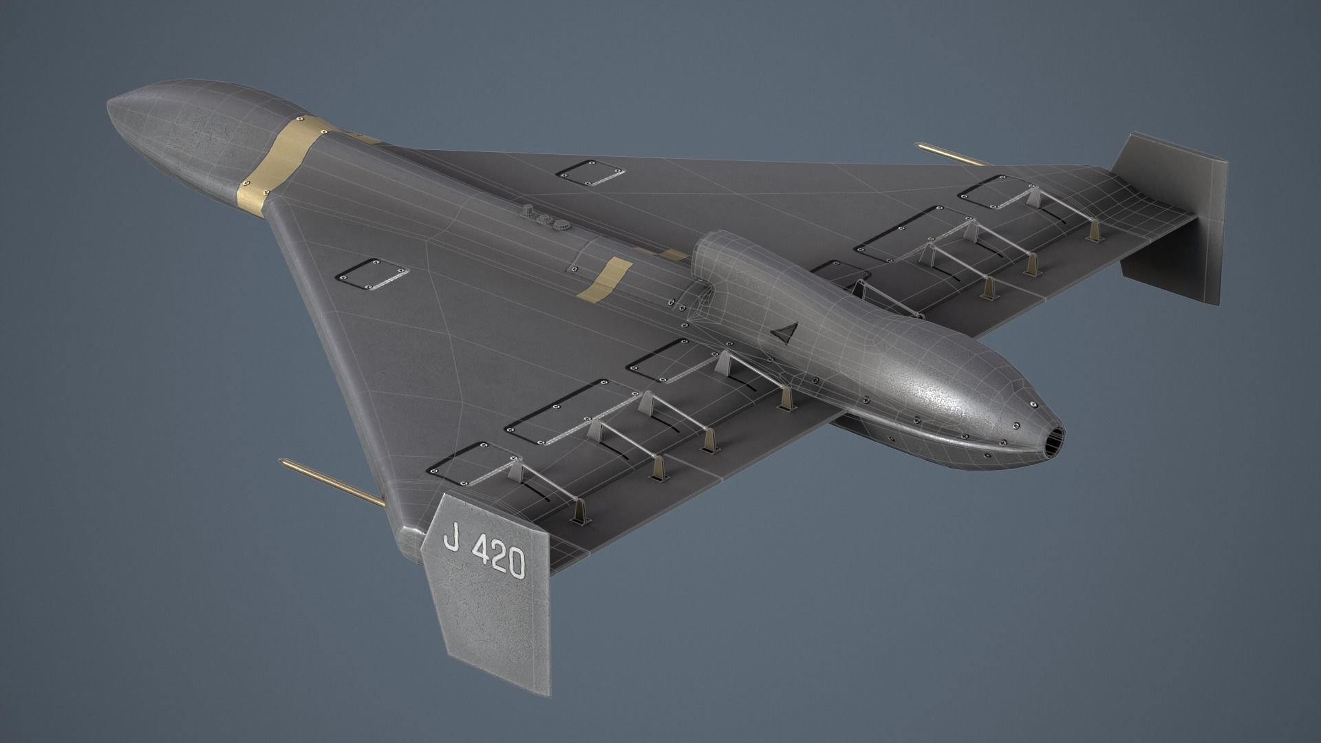 Shahed-238 - Geran -3 Low-poly 3D model_5