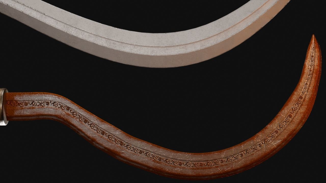 Ethiopian Swords Collection -3D Model Low-poly 3D model_1