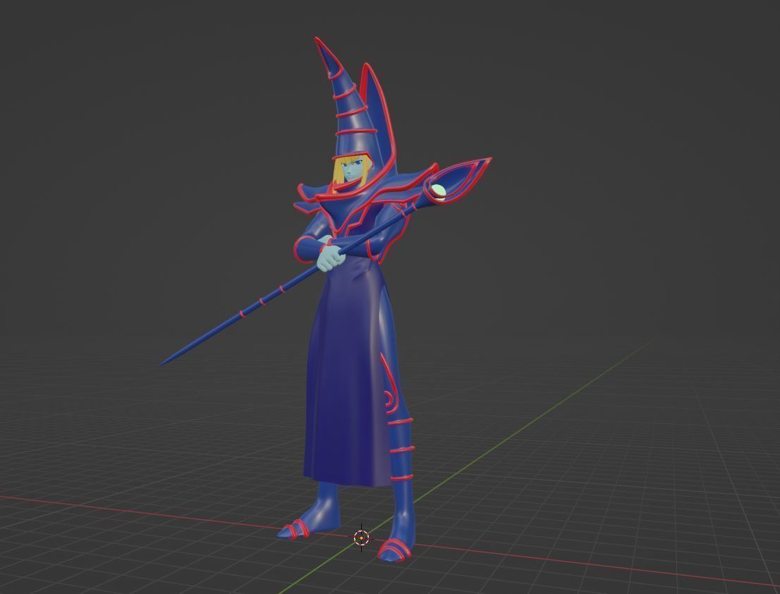 Dark Magician - YuGiOh Duel Monsters 3D model_4