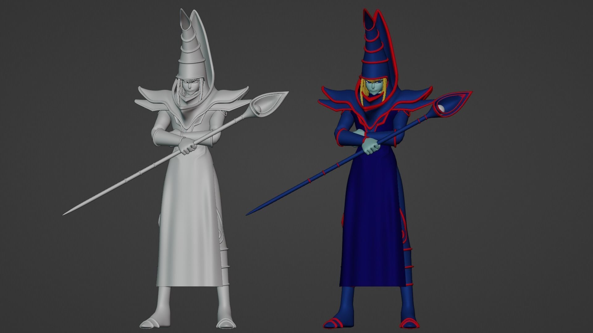 Dark Magician - YuGiOh Duel Monsters 3D model_17