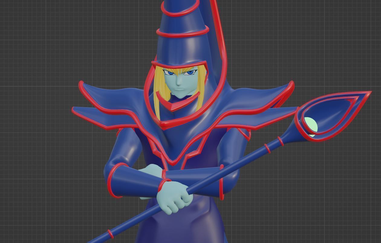 Dark Magician - YuGiOh Duel Monsters 3D model_7