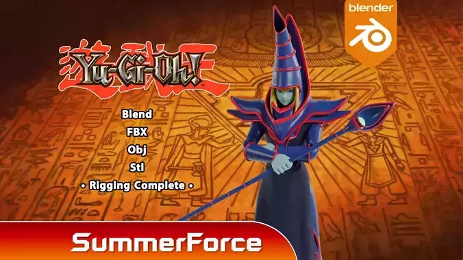 Dark Magician - YuGiOh Duel Monsters 3D model