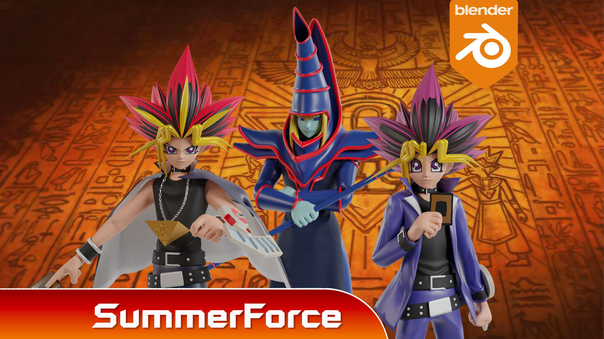 Dark Magician - YuGiOh Duel Monsters 3D model_2