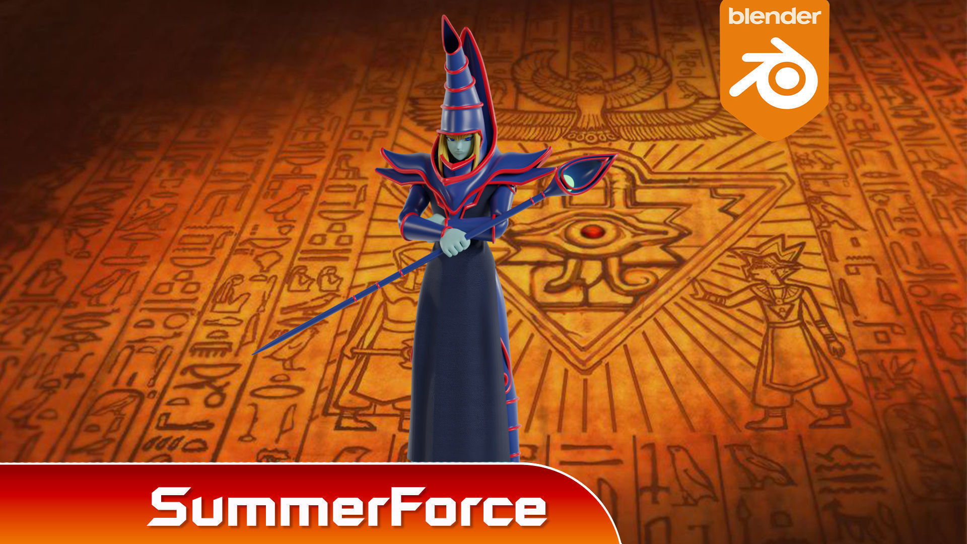 Dark Magician - YuGiOh Duel Monsters 3D model_1