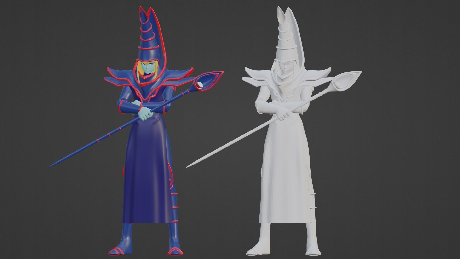 Dark Magician - YuGiOh Duel Monsters 3D model_15
