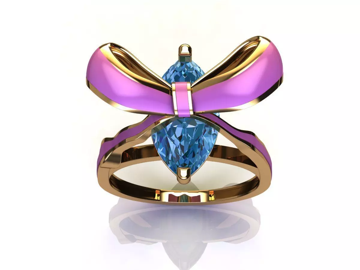 Bow tie Ring 3D print model