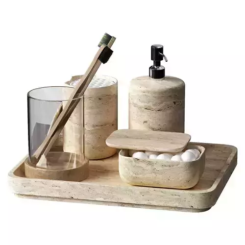 Bathroom accessories Low-poly 3D model