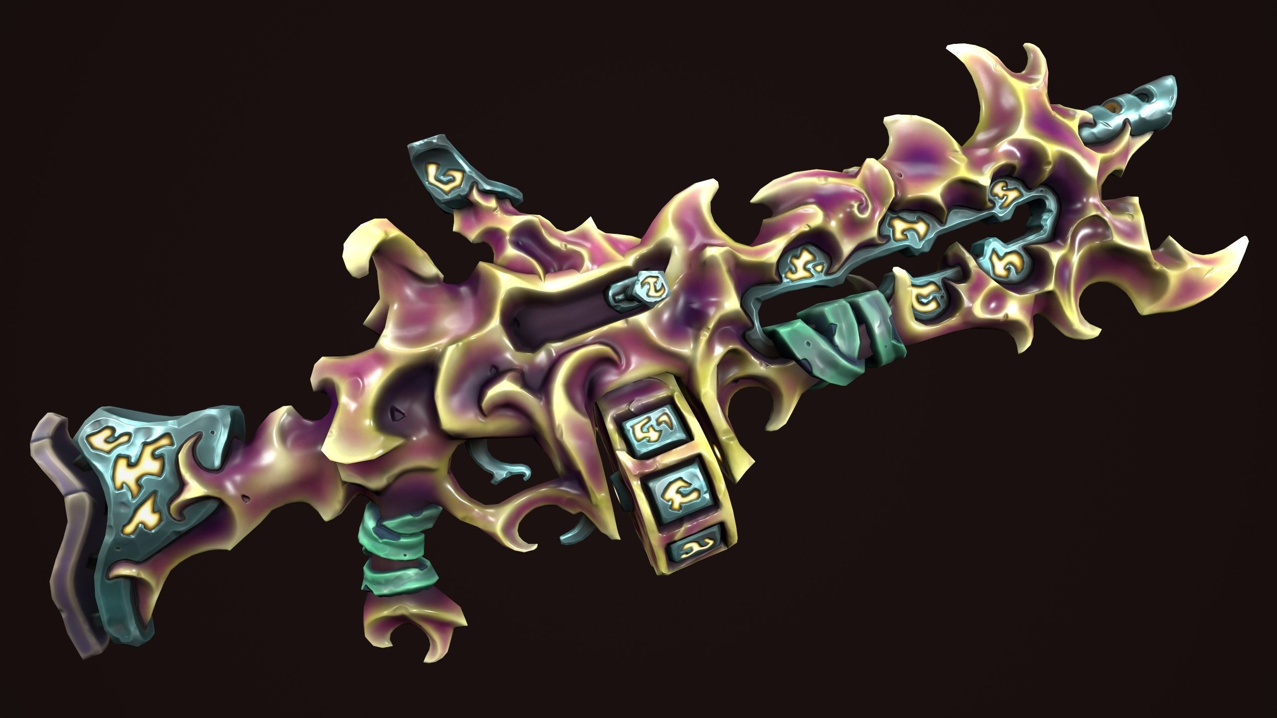 Rune assault rifle 3d print 3D print model_9