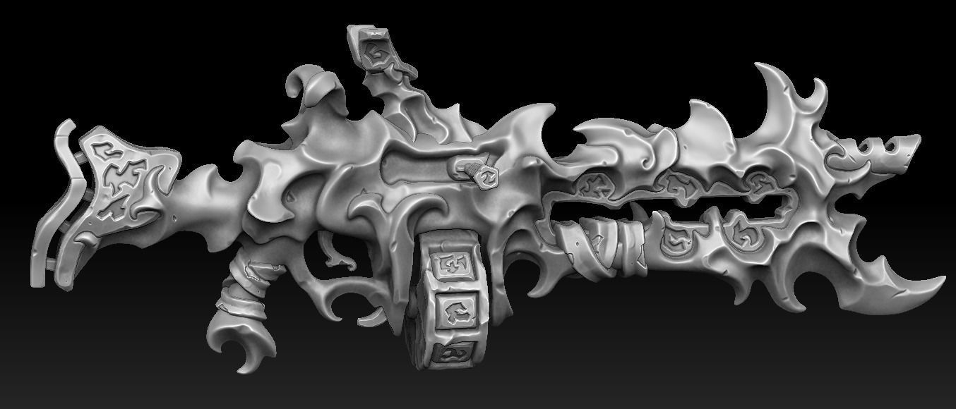 Rune assault rifle 3d print 3D print model_2