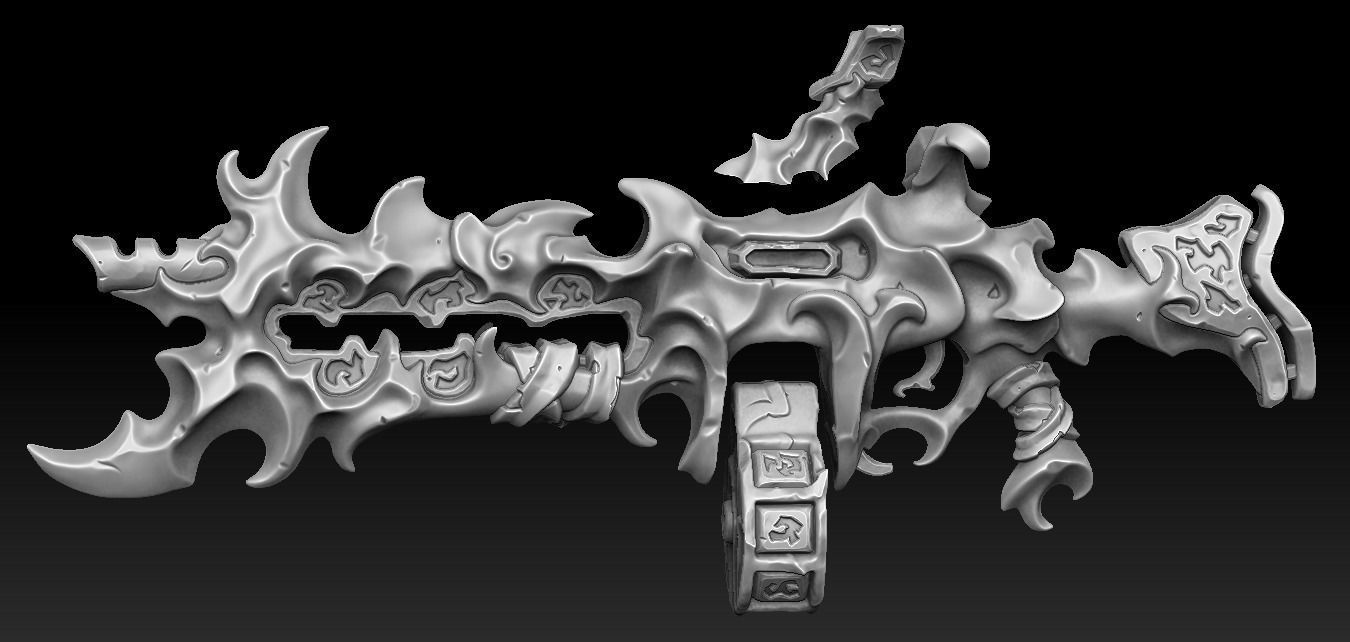 Rune assault rifle 3d print 3D print model_3