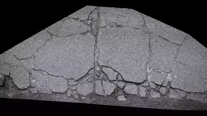 asphalt destroyed road debris part4 photogrammetry