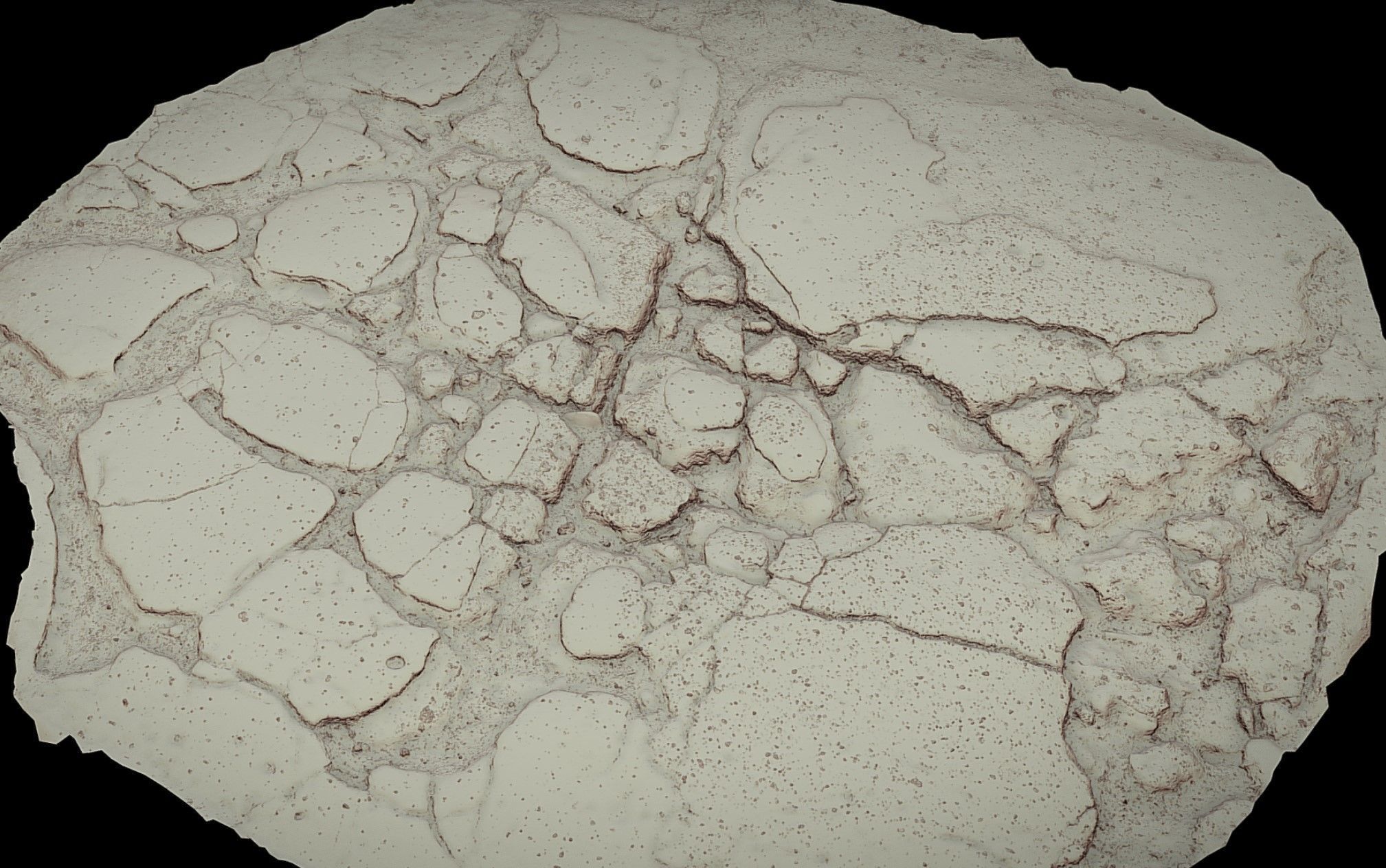 asphalt destroyed road debris part5 photogrammetry  Low-poly 3D model_3