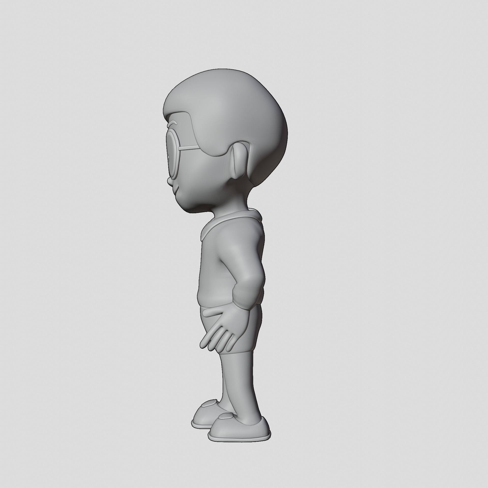 characther nobita 3d Low-poly 3D model_2
