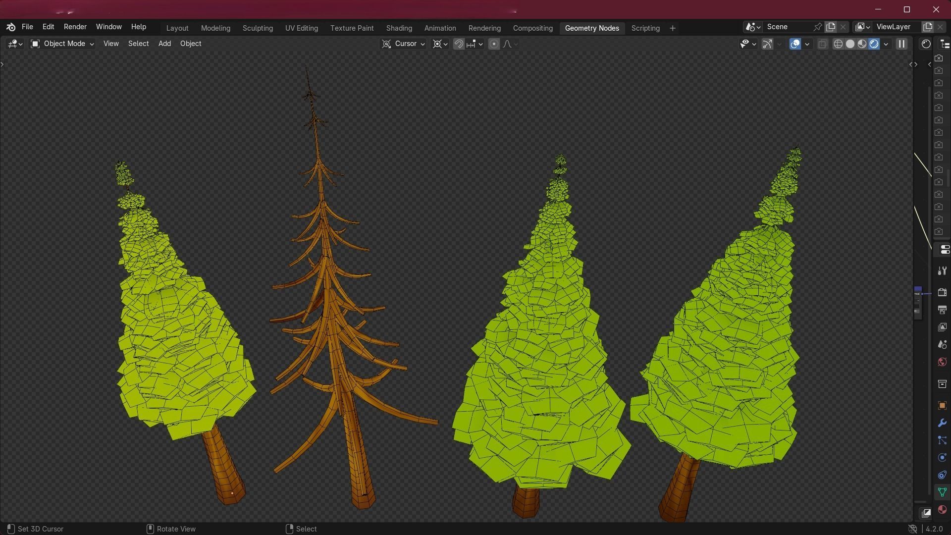 180 Game Ready Low Poly Pine Trees Pack Low-poly 3D model_14