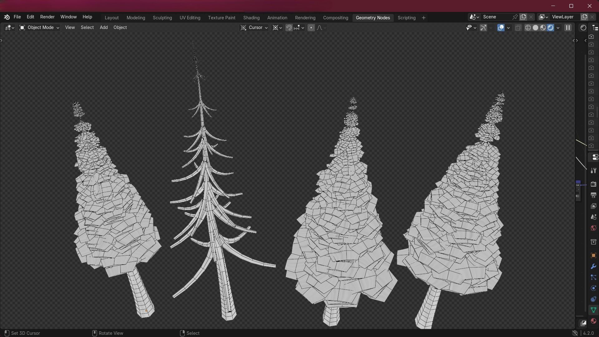 180 Game Ready Low Poly Pine Trees Pack Low-poly 3D model_12