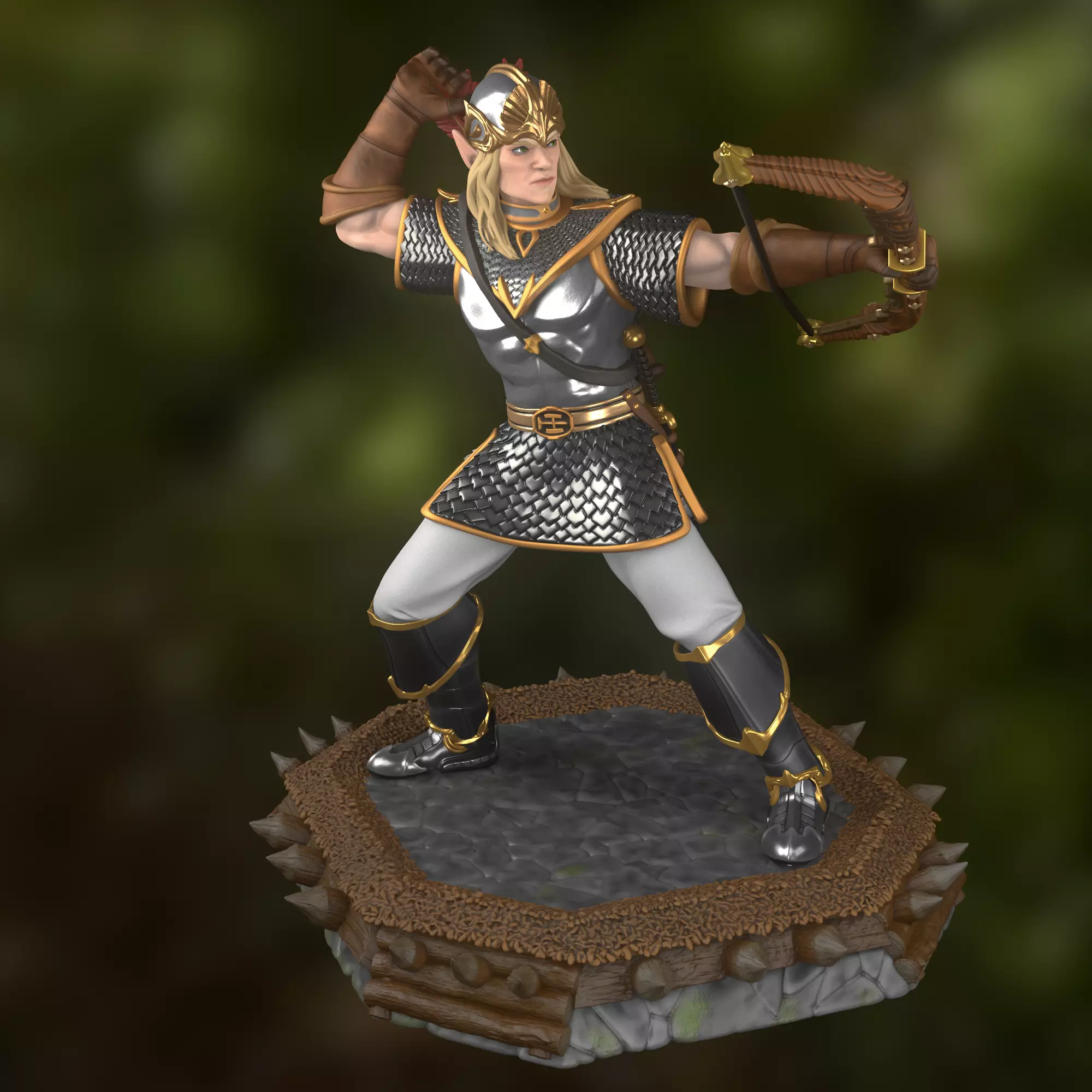 Heroes 3 Grand Elf of Rampart 3D print model_0