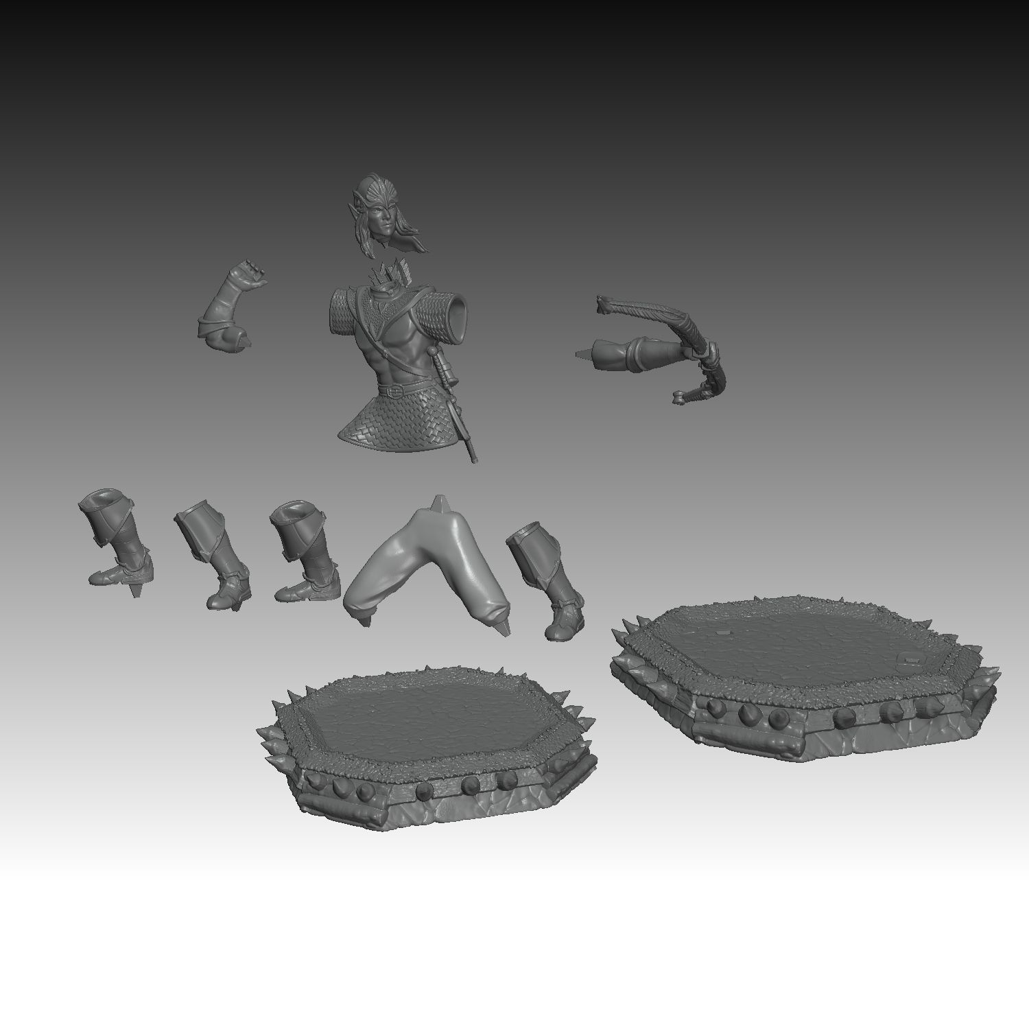Heroes 3 Grand Elf of Rampart 3D print model_4