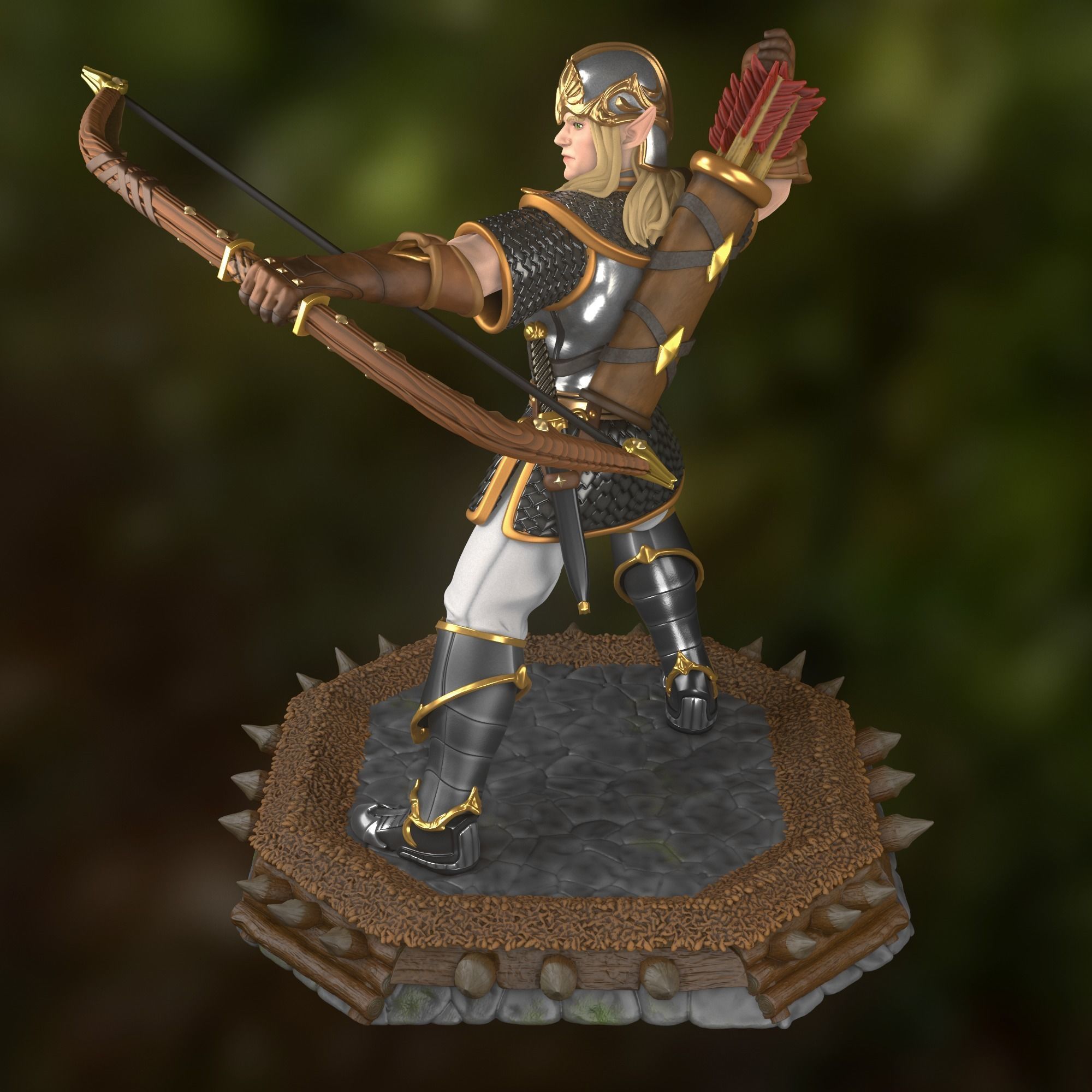 Heroes 3 Grand Elf of Rampart 3D print model_2