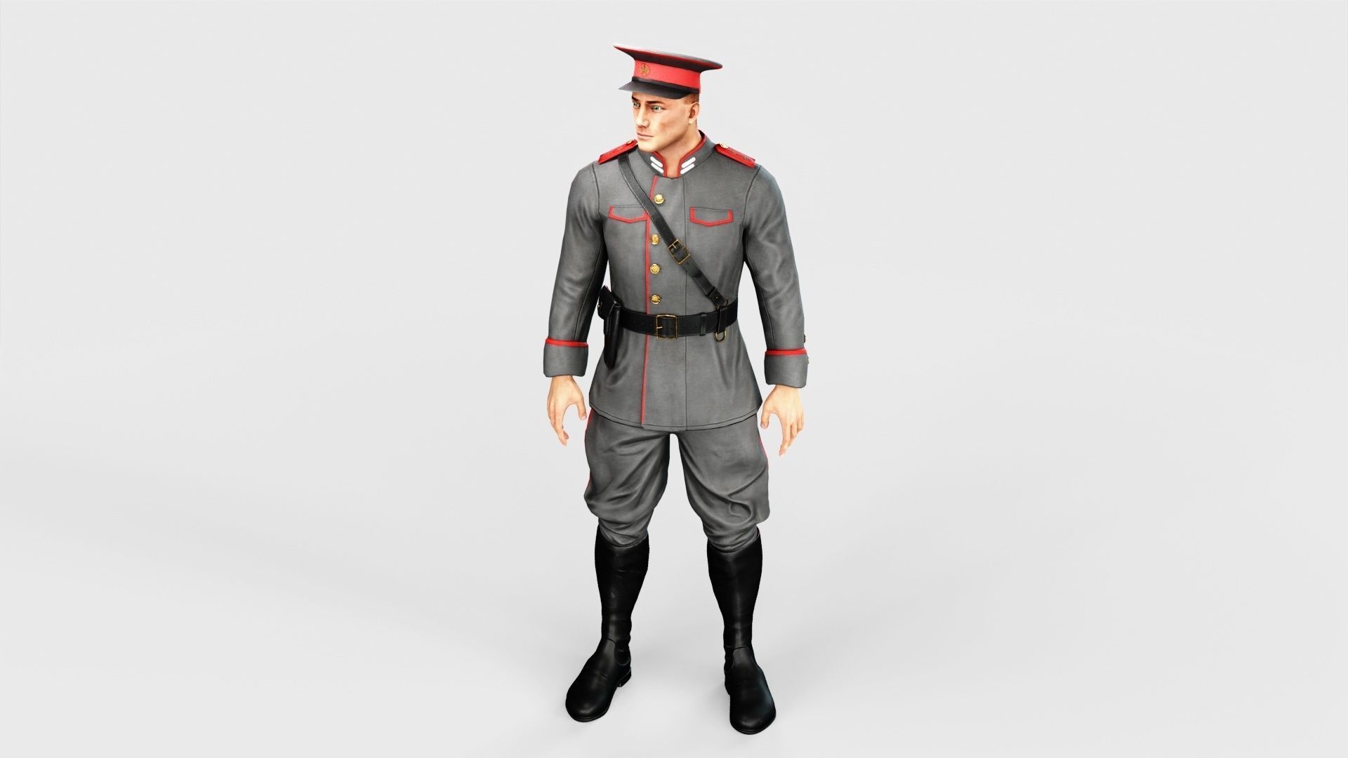 Soldier Low-poly 3D model_46
