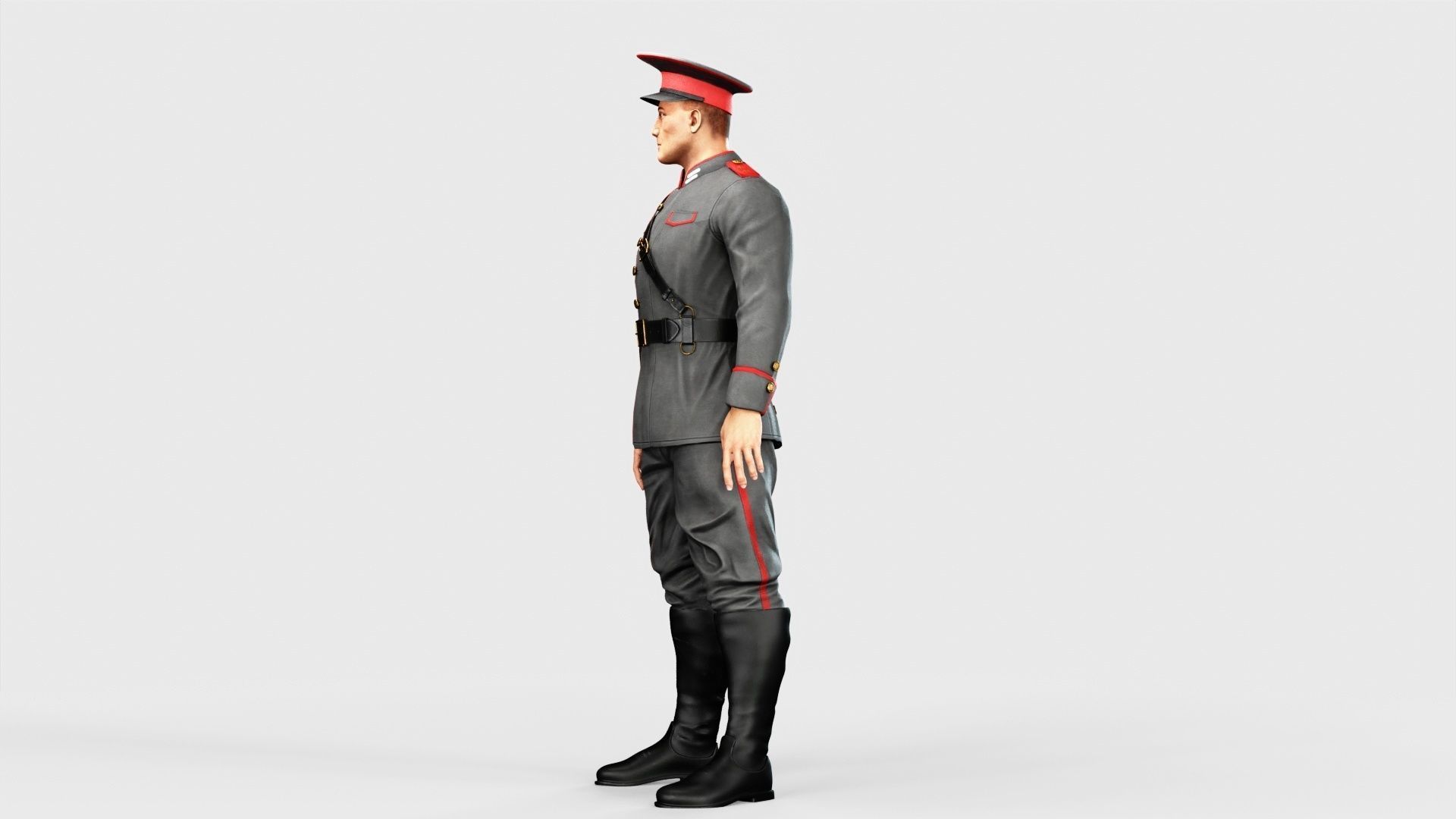Soldier Low-poly 3D model_24